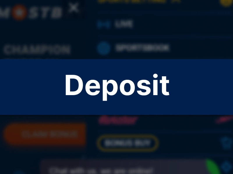Screenshot of the MostBet user dashboard with the “Deposit” button highlighted in the top right corner.