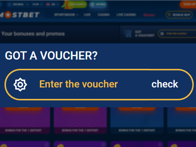 Screenshot of the bonus page with the promo code input field and “Check” button highlighted.