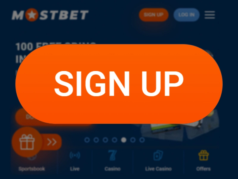 Screenshot of the MostBet Nigeria registration page with “Sign Up” form visible.