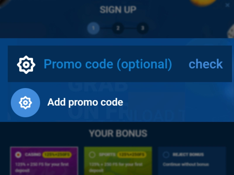 Screenshot of the registration page with the “Add Promo Code” field highlighted.